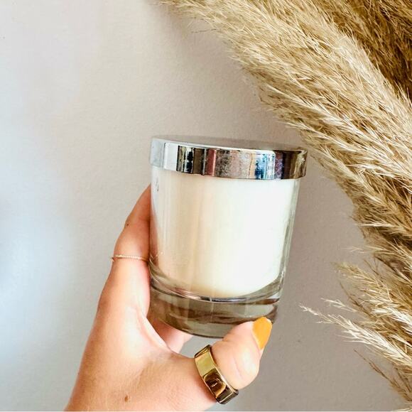 NEW JO MALONE White Wax Silver Metal Lid Clear Glass Luxe Home Fragrance Candle - Picture 4 of 8